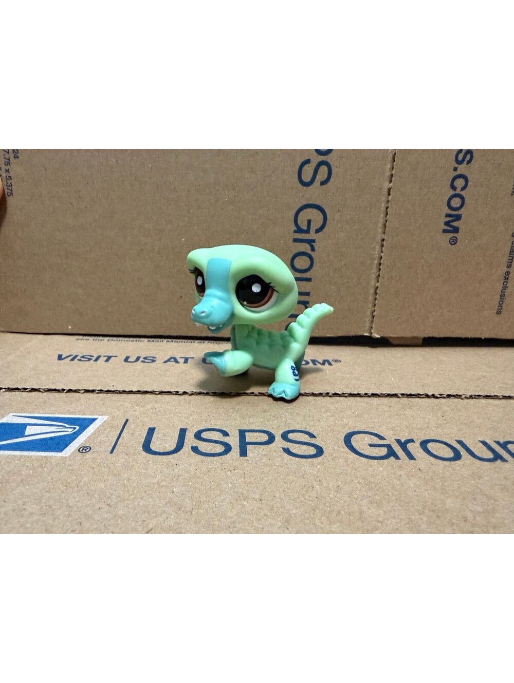 Vintage Littlest Pet Shop LPS Crocodile #2573 Authentic Cutest Pets Hasbro 2008